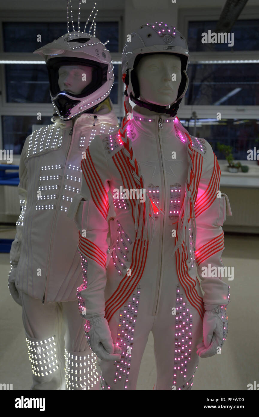 Flashing movie overalls in a showroom at the headquarters of Willy Bogner  GmbH & Co. KGaA in the Sankt Veit-Strasse in Berg am Laim Stock Photo -  Alamy