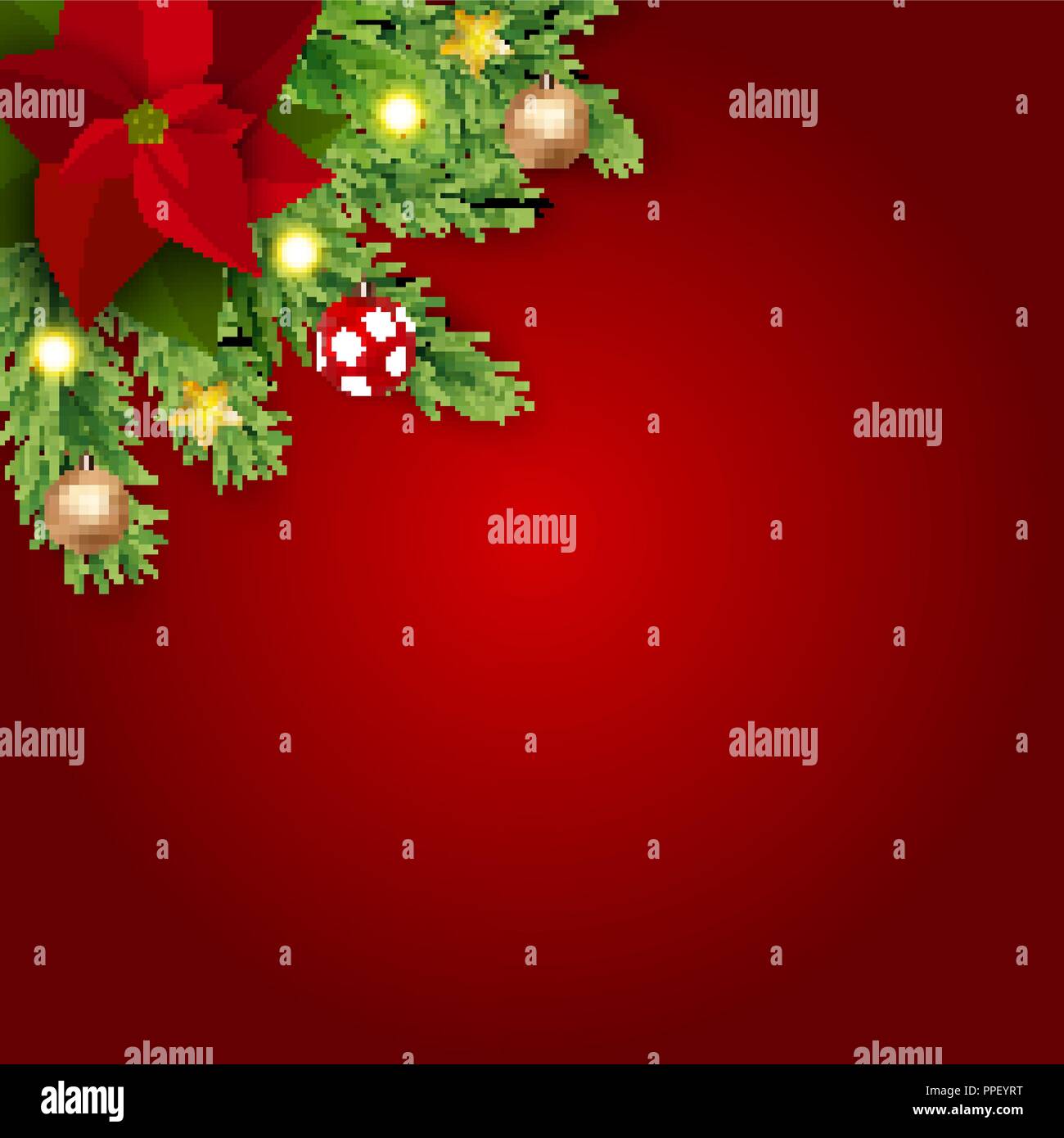 Merry Christmas and New Year Background. Vector Illustration Stock ...