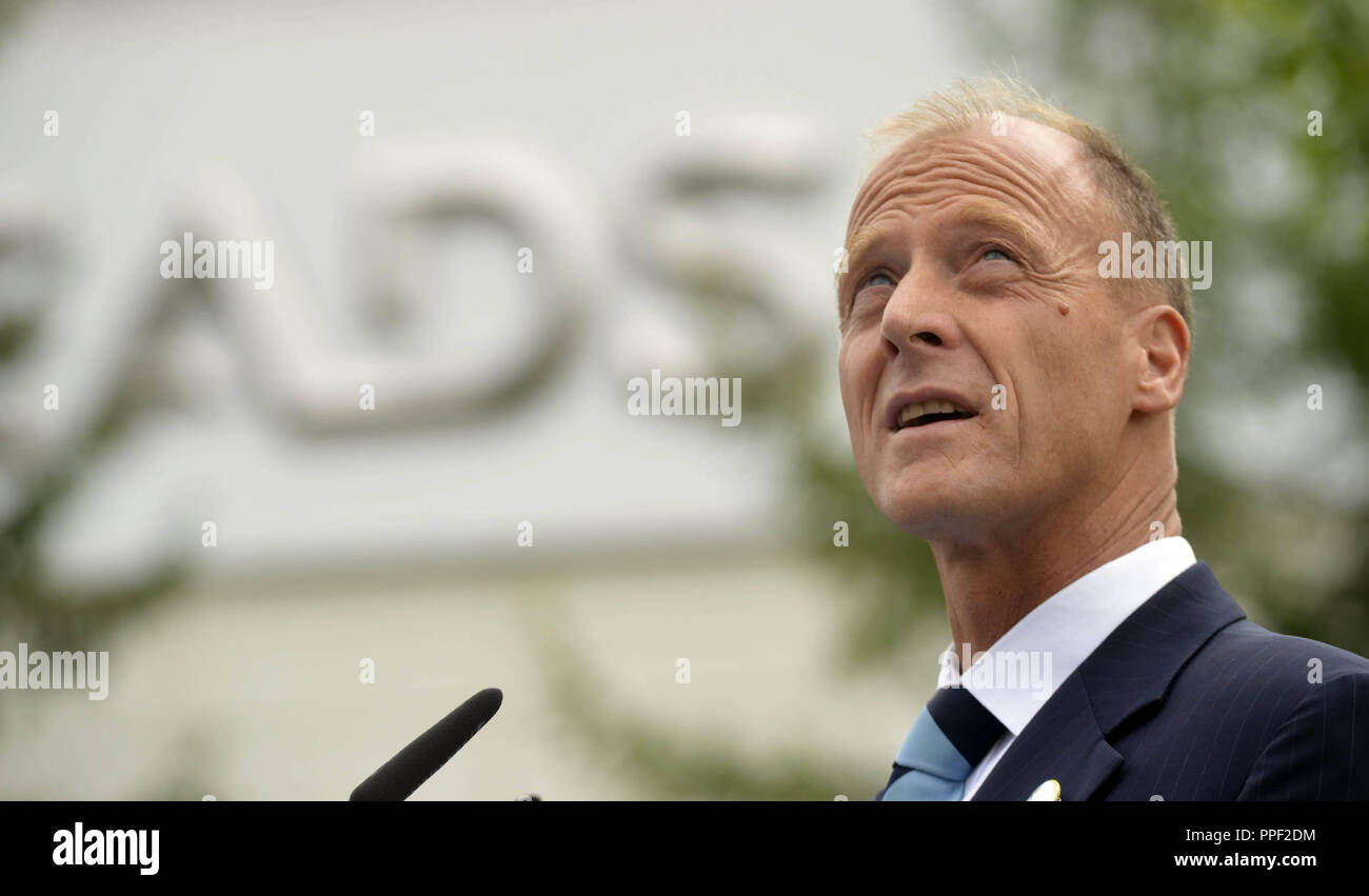 CEO of EADS, Tom Enders speaks at the opening of the EADS Day Nursery 'The shooting stars' in Ottobrunn, Germany Stock Photo