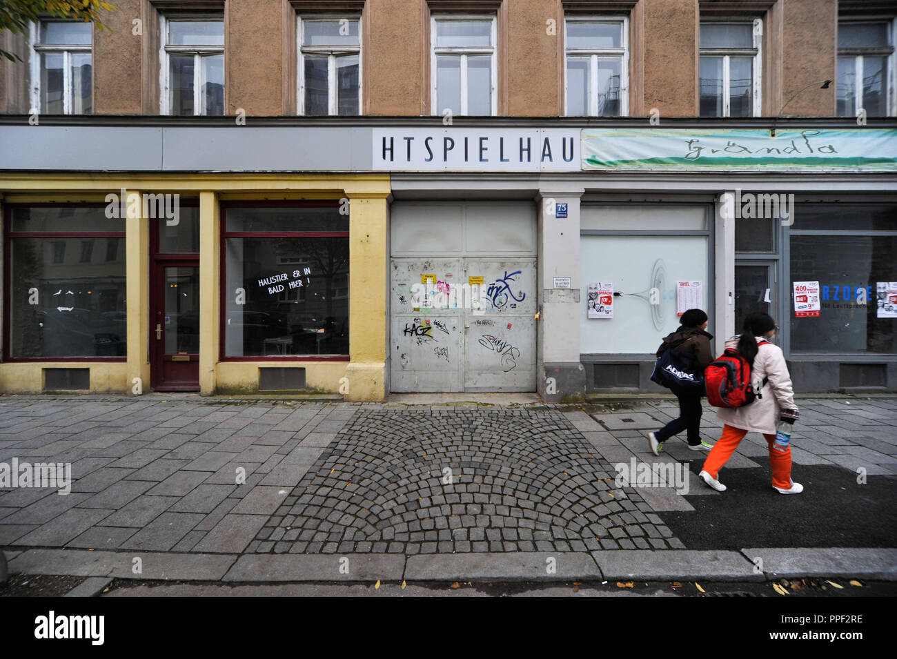 Vacant residential building in the Theresienstrasse in Munich, 2013 Stock Photo