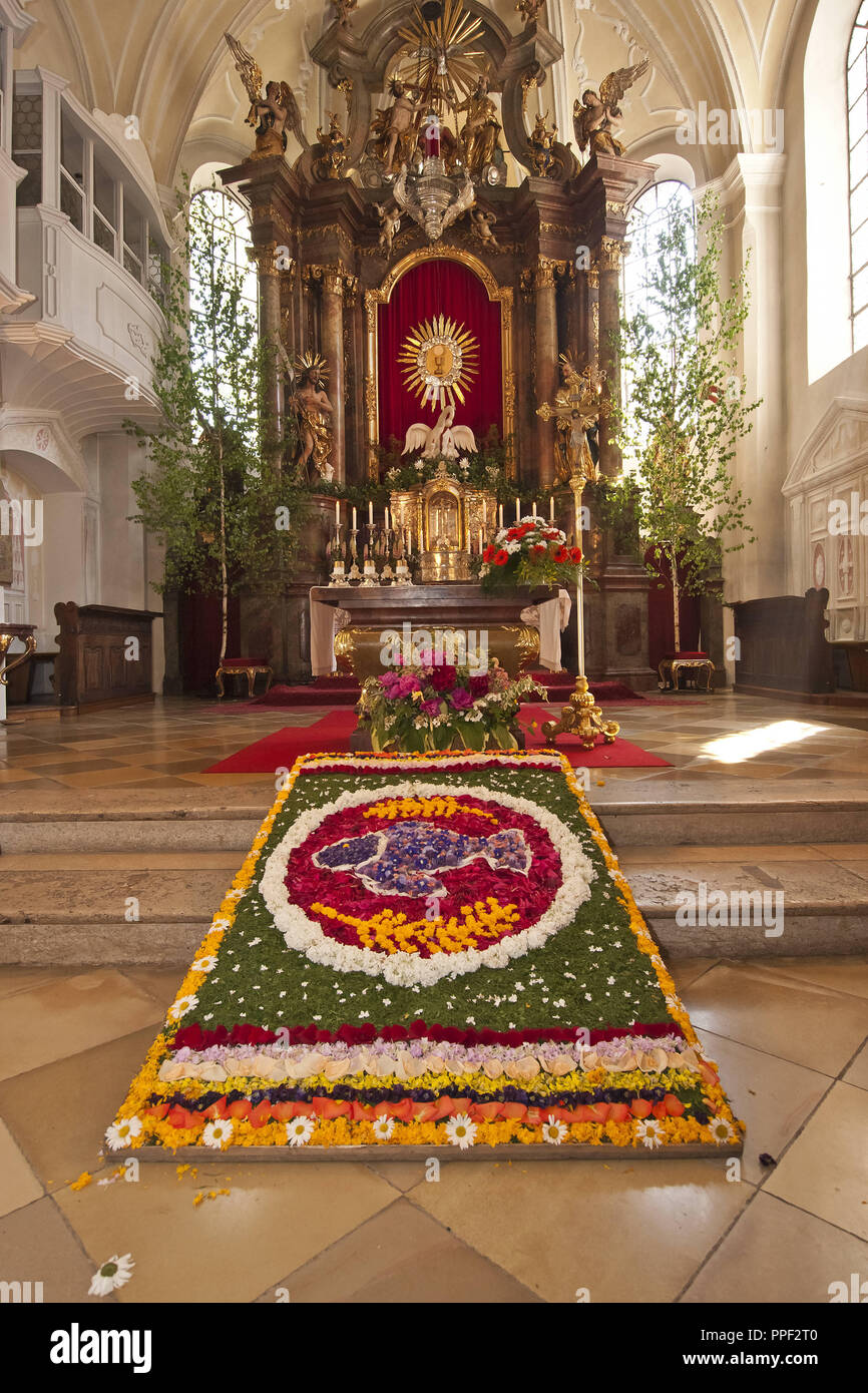 Altar flowers corpus christi procession hires stock photography and