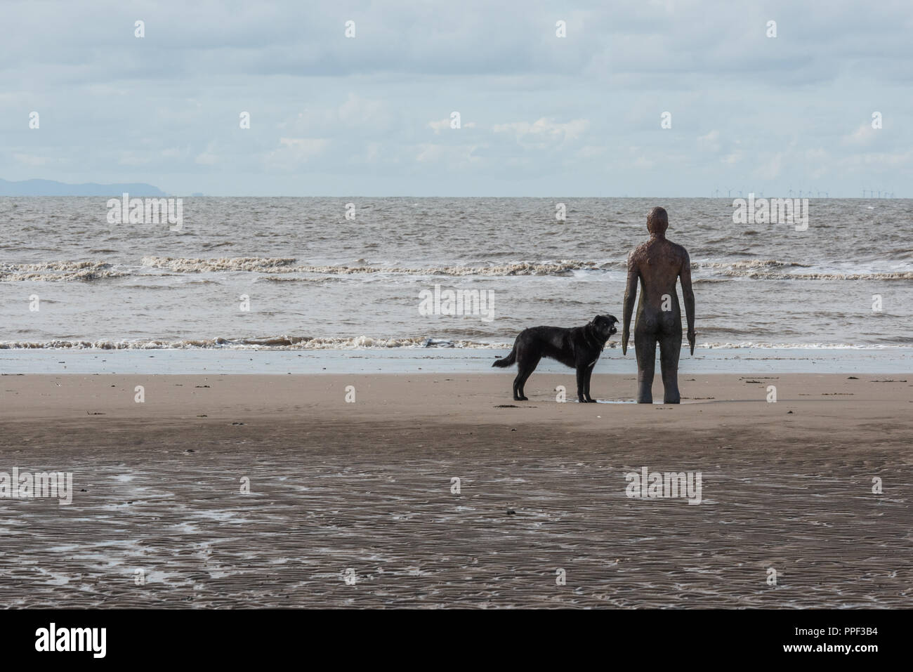 Crosby Beach Liverpool Sculptures Stock Photos & Crosby Beach Liverpool