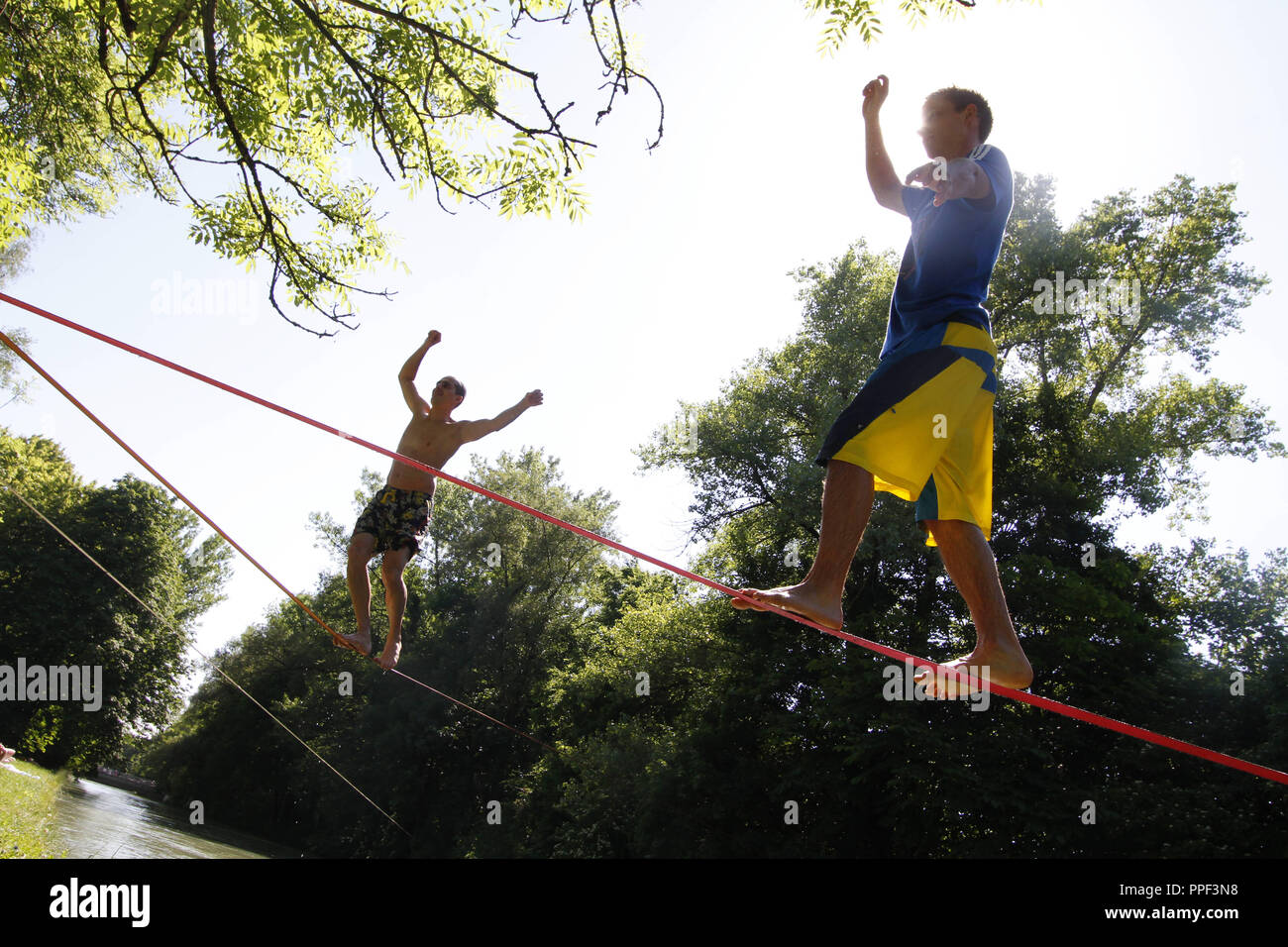 Slackliners hires stock photography and images Alamy