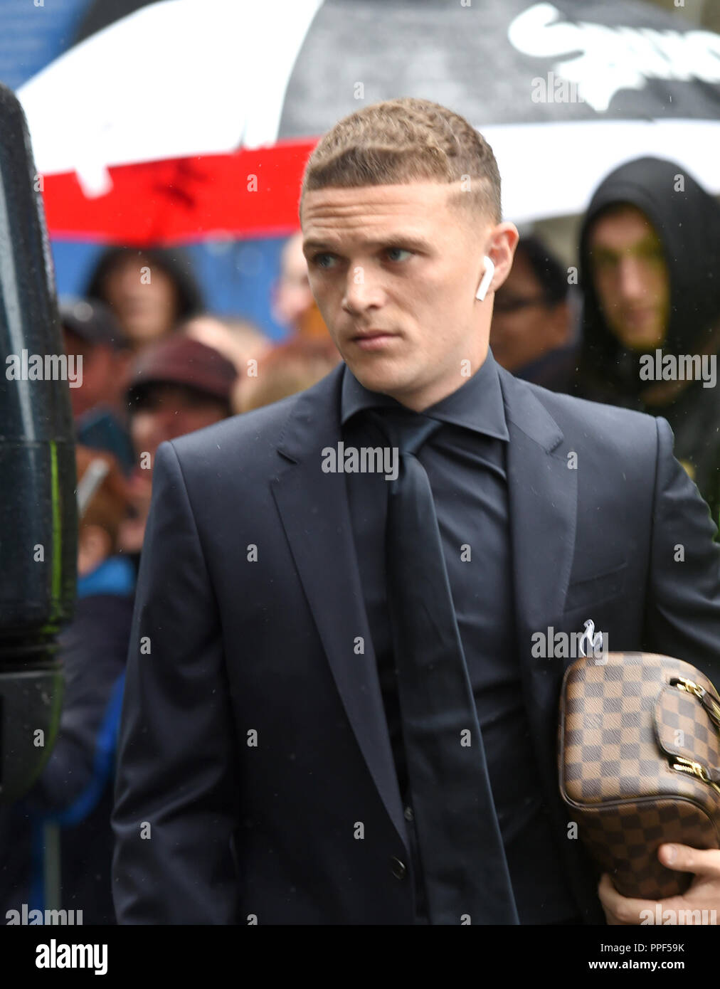 Kieran Trippier of Spurs arrives for the Premier League match between Brighton and Hove Albion and Tottenham Hotspur at the American Express Community Stadium , Brighton , 22 Sept 2018 Photo Simon Dack / Telephoto Images - Editorial use only. No merchandising. For Football images FA and Premier League restrictions apply inc. no internet/mobile usage without FAPL license - for details contact Football Dataco Stock Photo