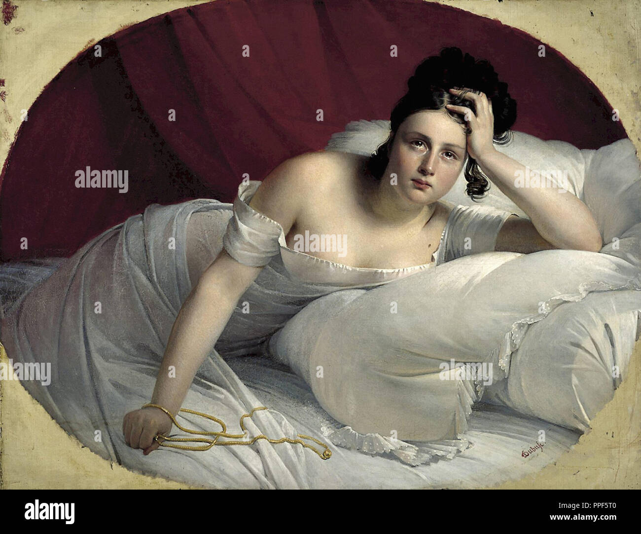 Dubufe Claude Marie Regrets 2 Stock Photo Alamy