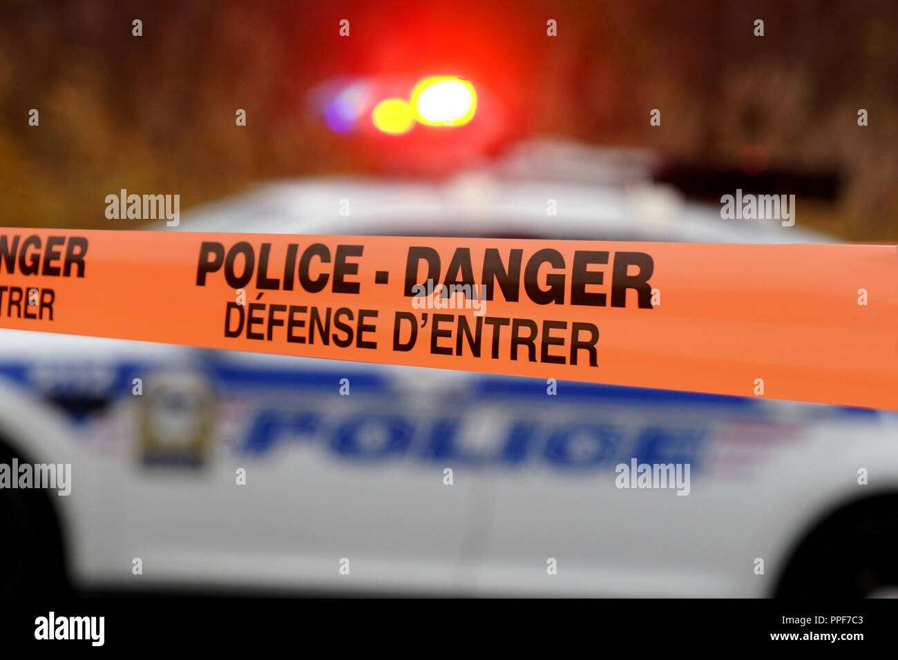 Crime scene police car hi-res stock photography and images - Alamy
