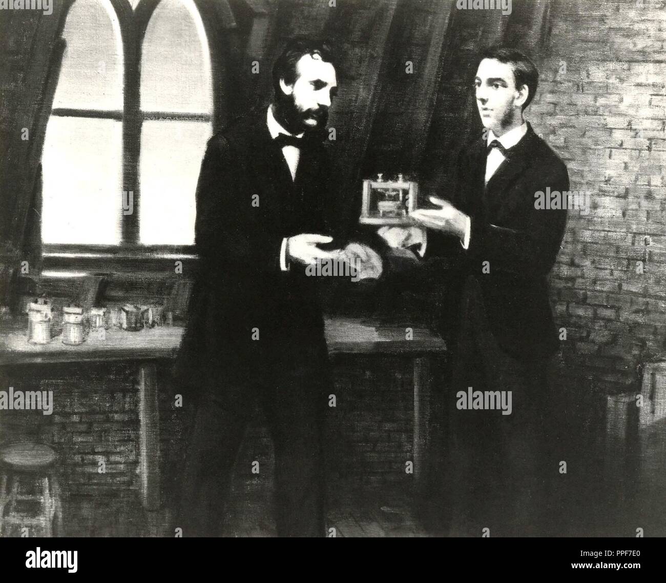 Alexander Graham Bell And Thomas Watson. Telephone Inventors Stock Photo -  Alamy