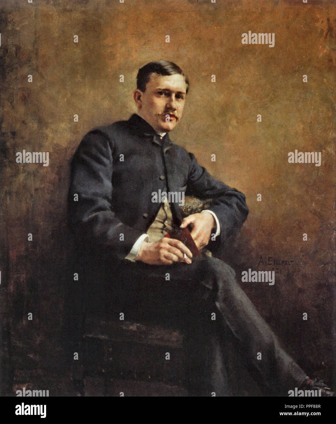 Edelfelt Albert - Portrait of Jean Baptiste Pasteur Stock Photo - Alamy