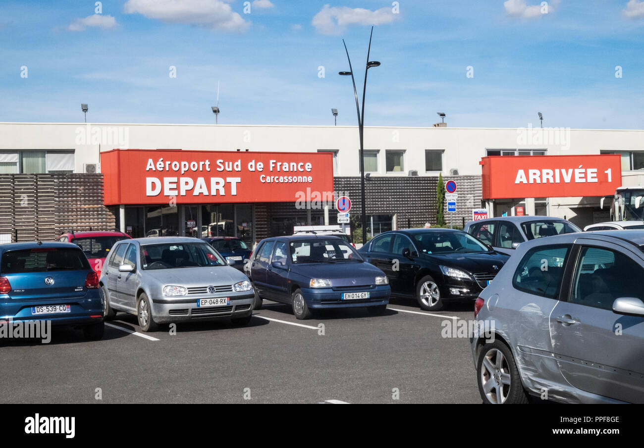 Carcassonne airport terminal france hi-res stock photography and