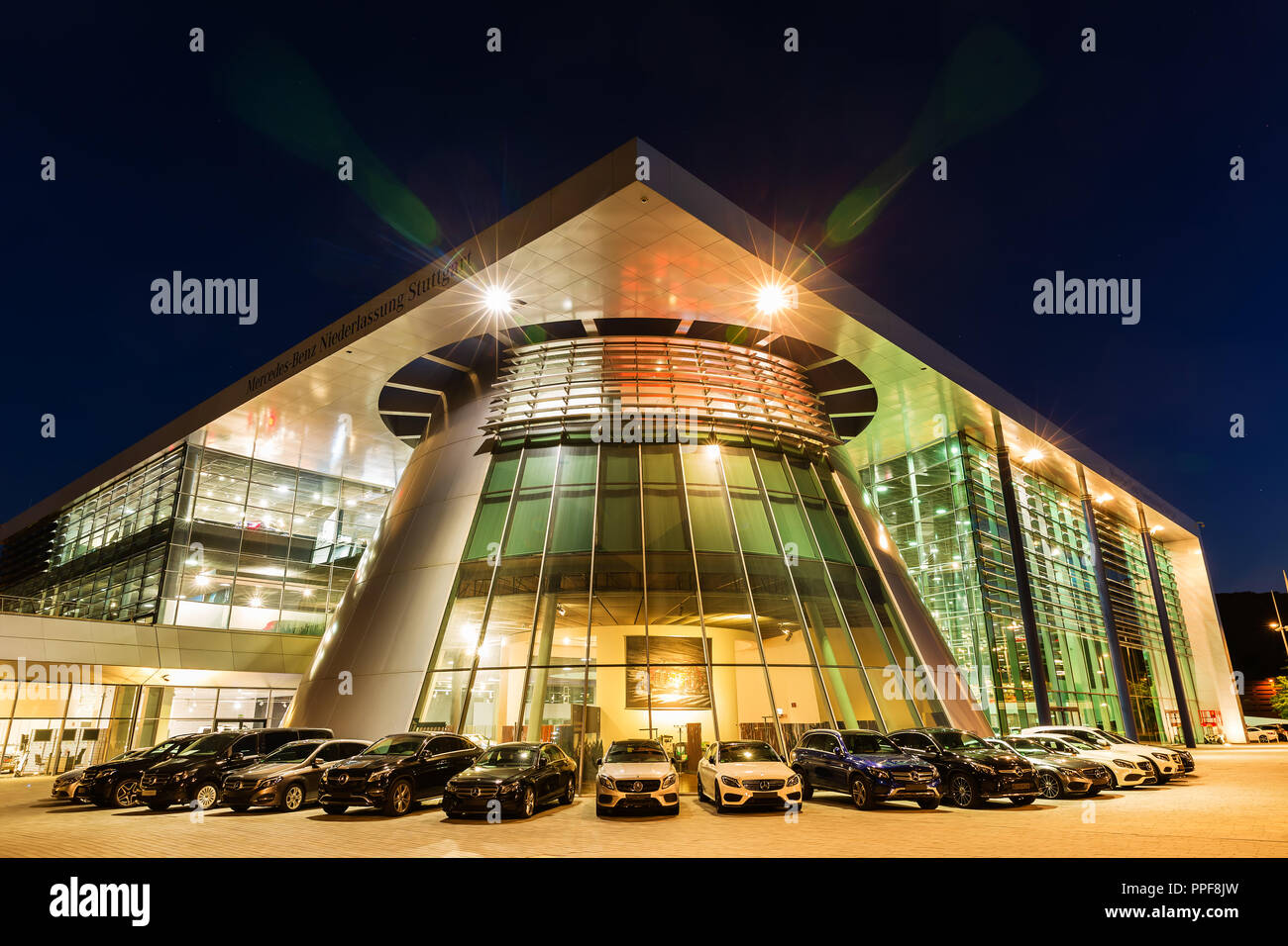 Stuttgart, Germany September 07, 2018 Mercedes Benz headquarters at