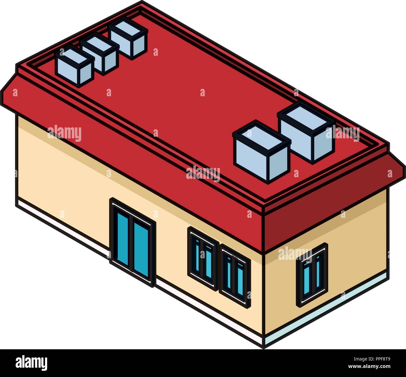 Store building isometric Stock Vector Image & Art - Alamy