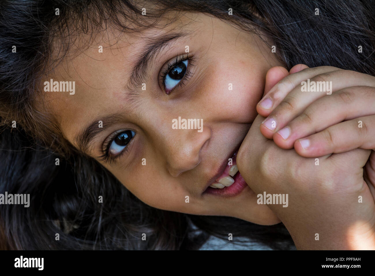 a girl from the Middle East Stock Photo