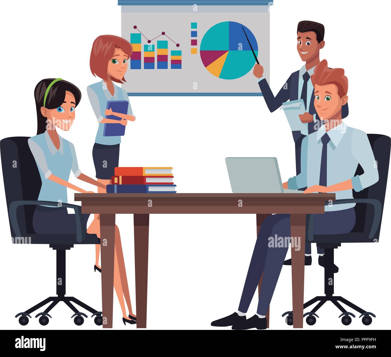 Business meeting cartoon Stock Vector Image & Art - Alamy