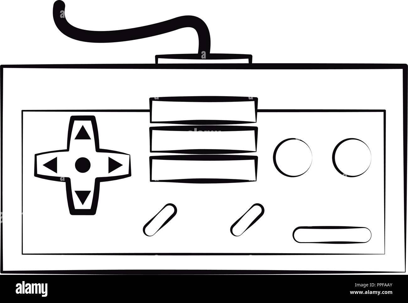 Retro console gamepad Stock Vector Image & Art - Alamy
