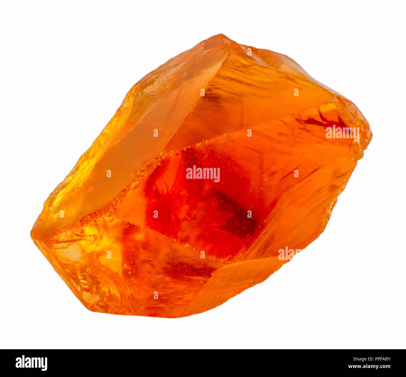 Rough Clear Transparent Citrine Crystal Good Saturated Yellow Orange Color High Qualiy Citrine For Gem Cutting Purpose Isolated On White Background Stock Photo Alamy