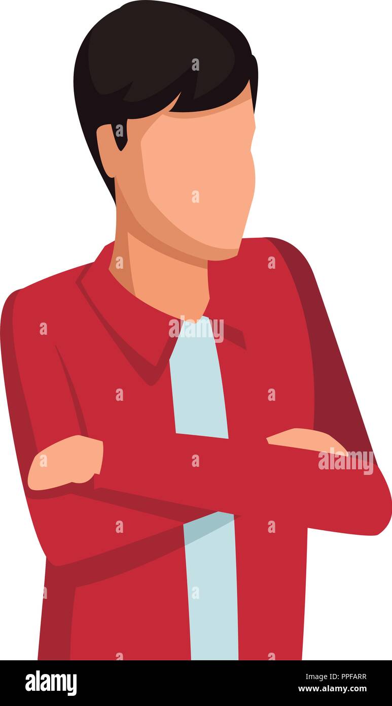 Man with crossed arms avatar Stock Vector Image & Art - Alamy