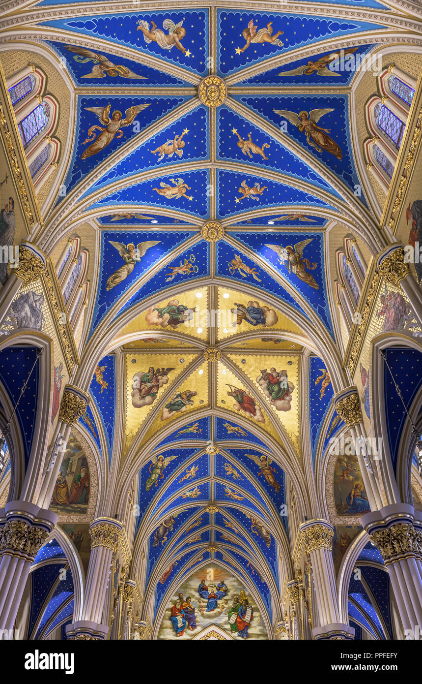 Ceiling Inside The Historic Basilica Of The Sacred Heart On