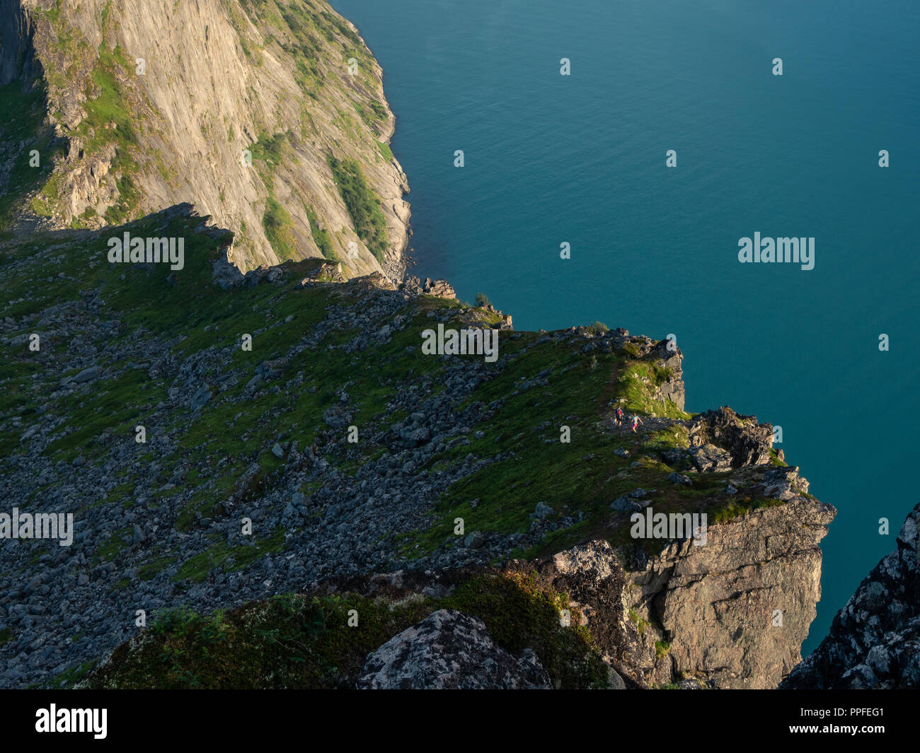 Mountain landscape in Senja Norway Stock Photo