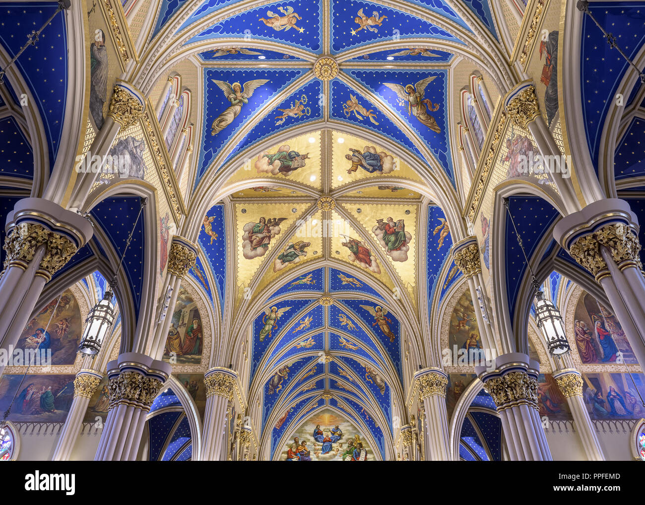 Ceiling Inside The Historic Basilica Of The Sacred Heart On