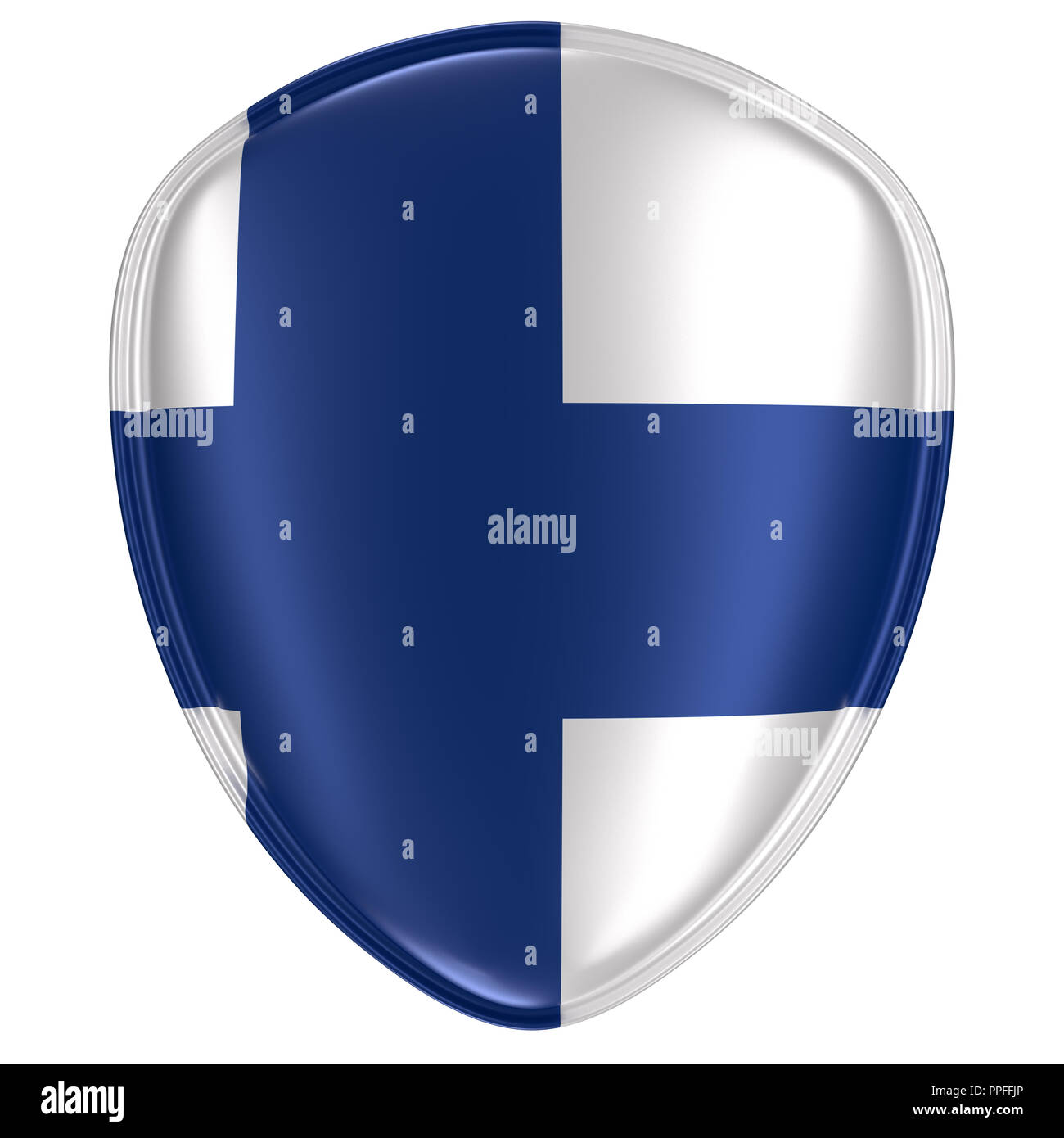 3d rendering of a Finland flag icon on white background Stock Photo - Alamy