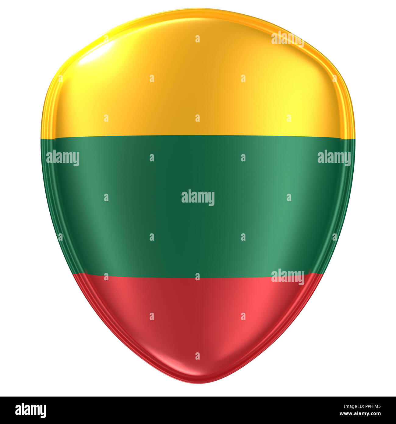 3d rendering of a Lithuania flag icon on white background Stock Photo ...