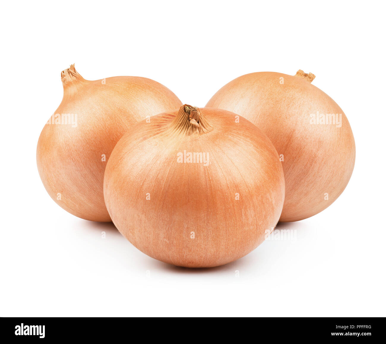 Orange onion vegetable closeup on white background Stock Photo