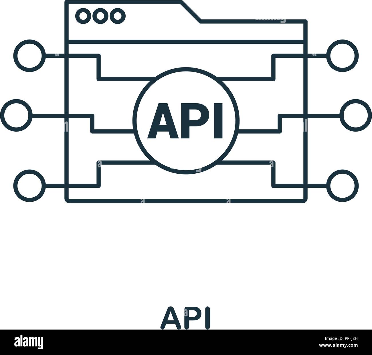 Api Outline Icon Premium Design From Web Development Collection