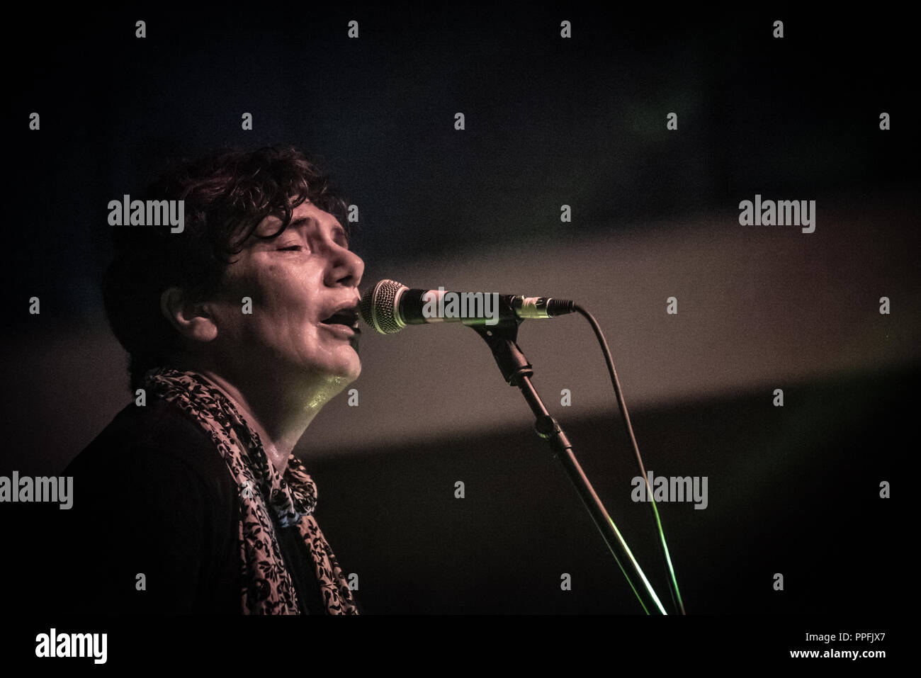 Milan, Italy - September 23, 2018: American rock singer and musician ERIC MARTIN performs at Slaughter Club. Brambilla Simone Live News photographer Stock Photo