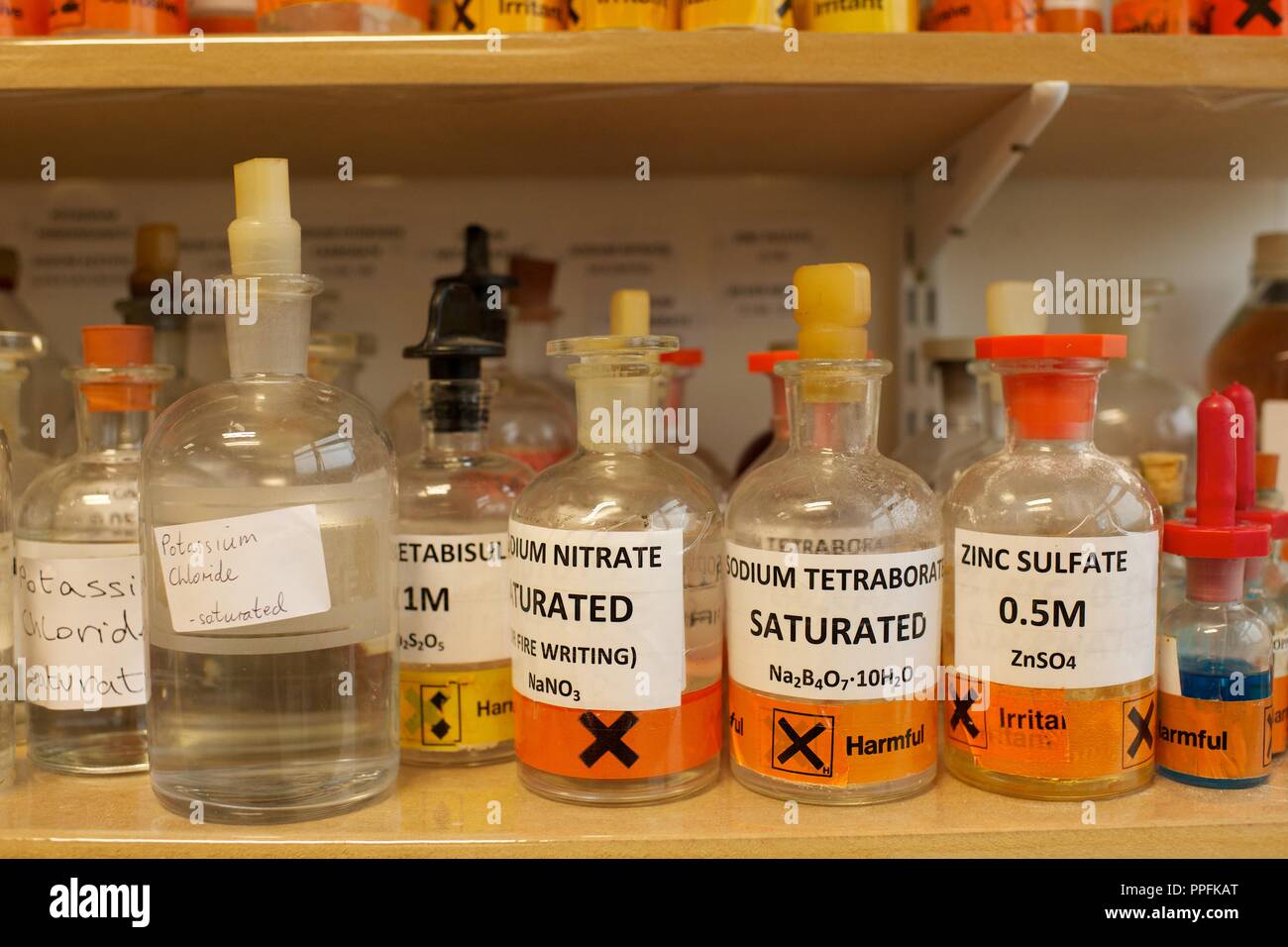 Academy Secondary school science equipment Chemicals Stock Photo