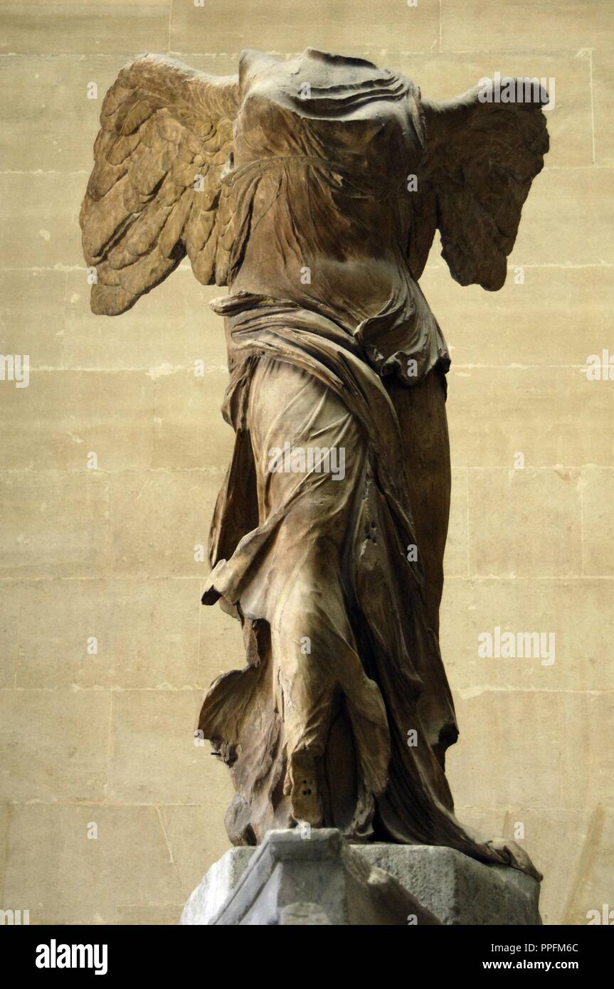 Greek art. Winged Victory of Samothrace or Nike of Samothrace. 2nd century  BC. Marble. Sculpture of the greek goodess Nike (Victory). Museum of  Louvre. Paris. France Stock Photo - Alamy