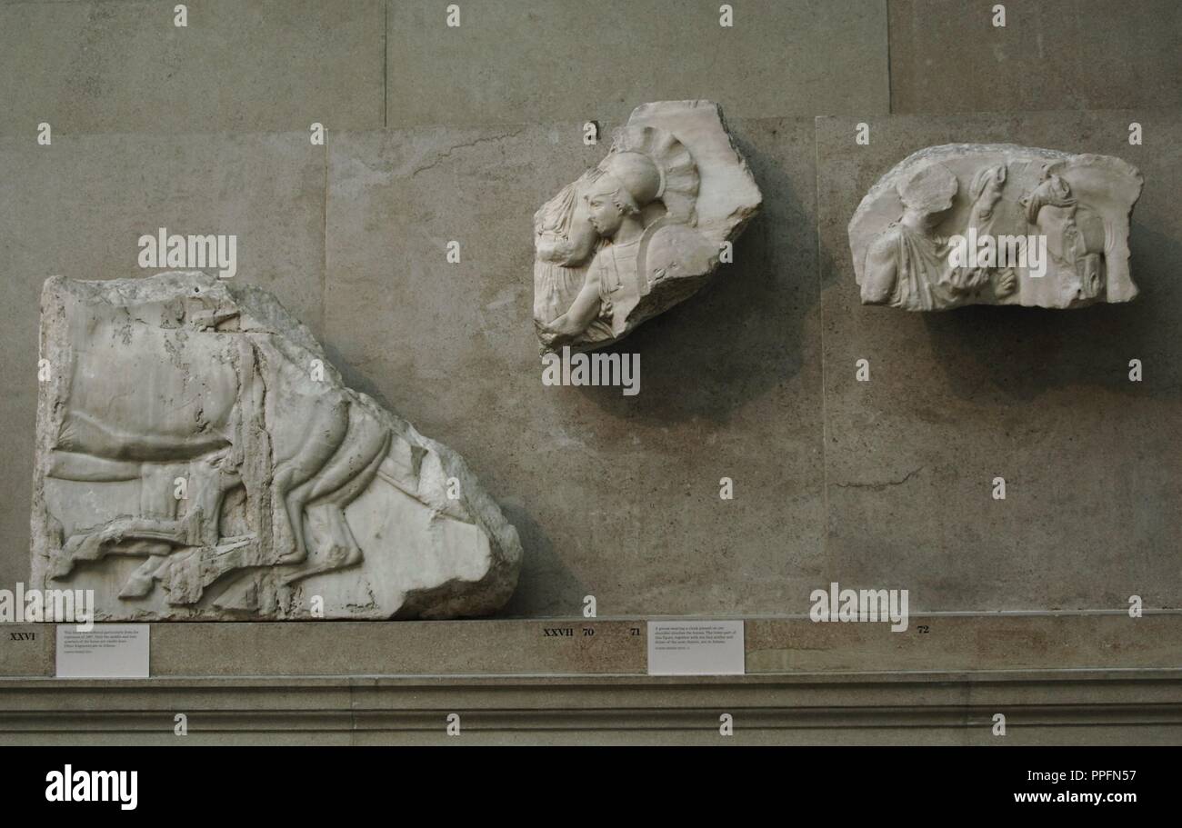 Greek Art. Greece. Parthenon. North frieze. Fragments. Frieze XXVI and