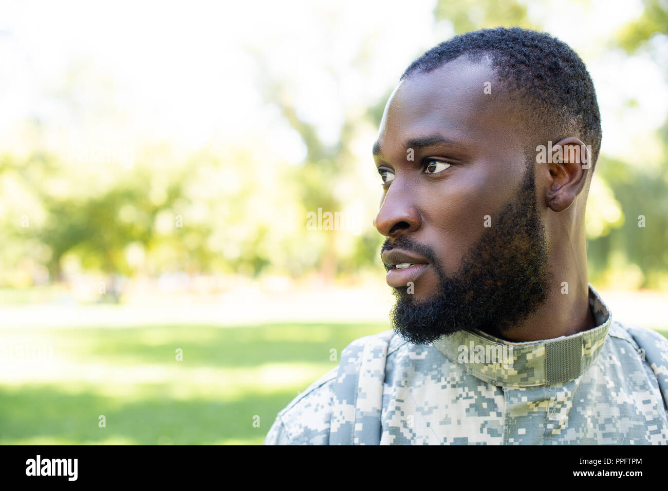 Portrait african american male soldier hi-res stock photography and ...