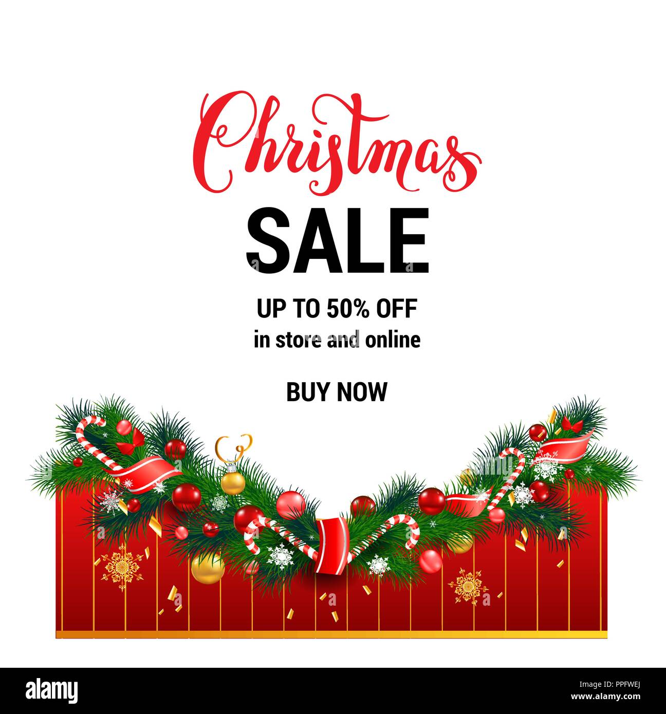 Christmas sale template Stock Vector Image & Art Alamy