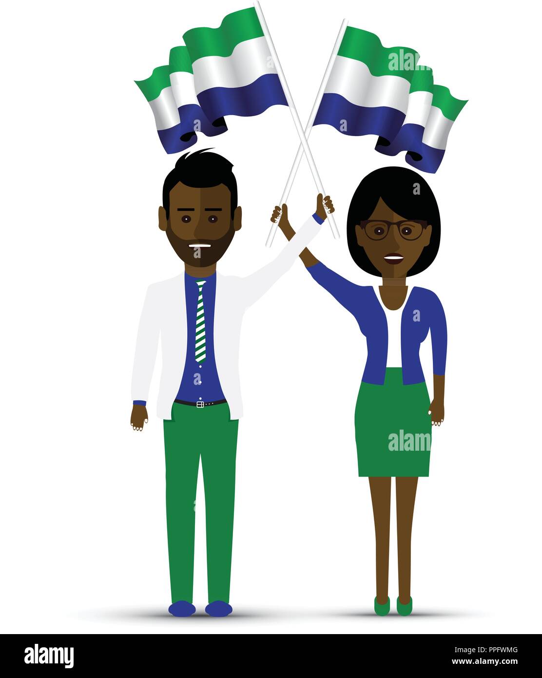 sierra leone flag waving Stock Vector Image & Art - Alamy