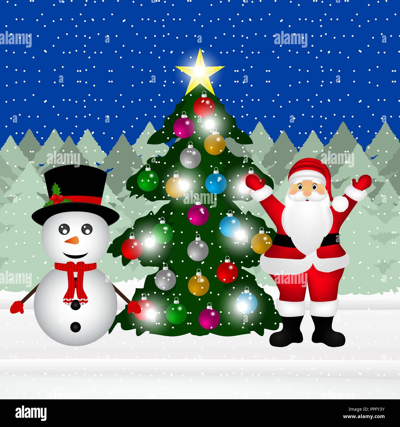 Santa and 2024 a christmas tree