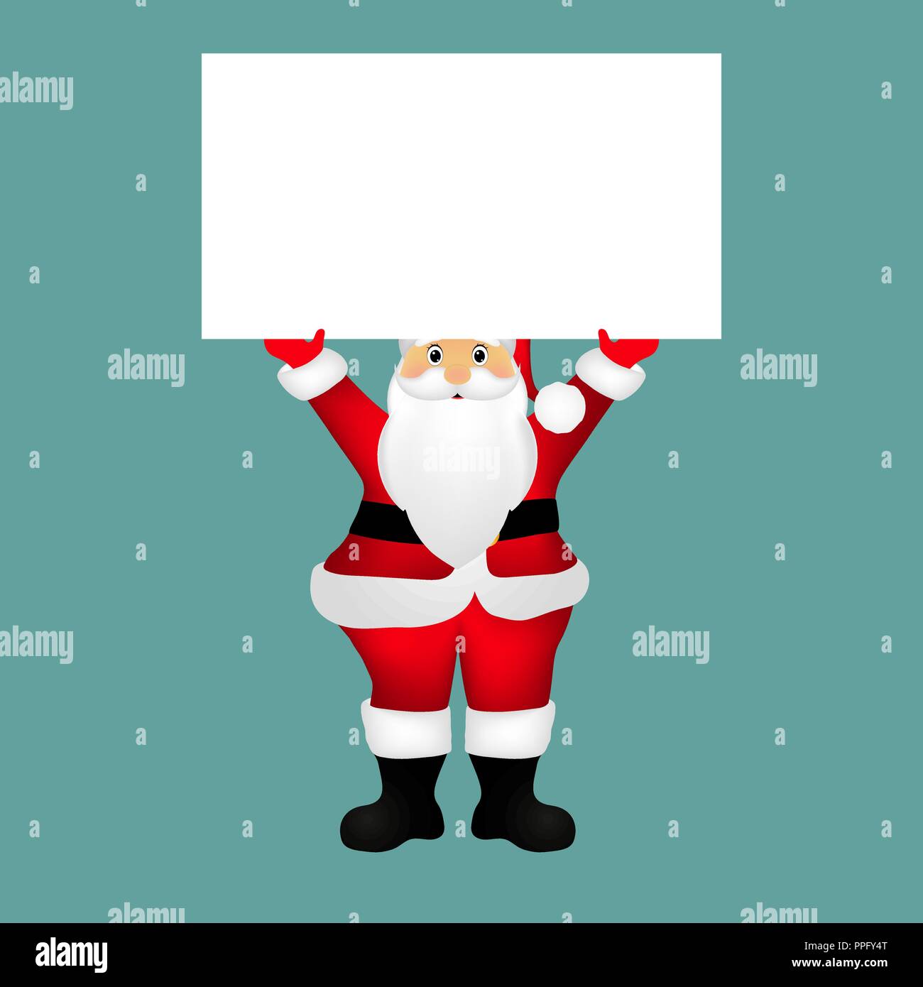 Santa Claus with a banner Stock Vector Image & Art - Alamy
