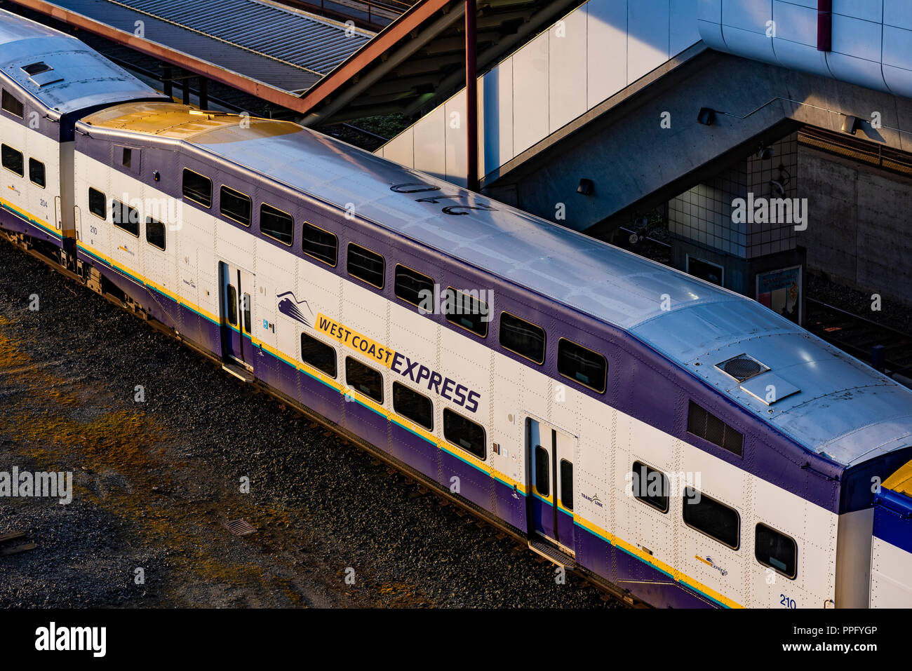 West Coast Express commuter train, Vancouver, British Columbia, Canada  Stock Photo - Alamy