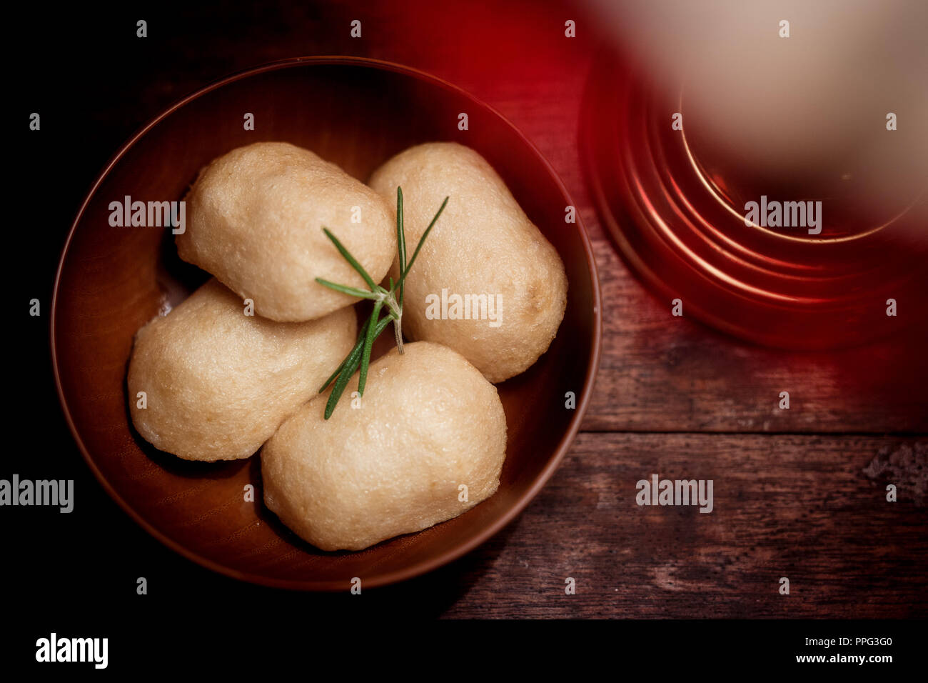 Asian style dish cuisine served in bowl Stock Photo