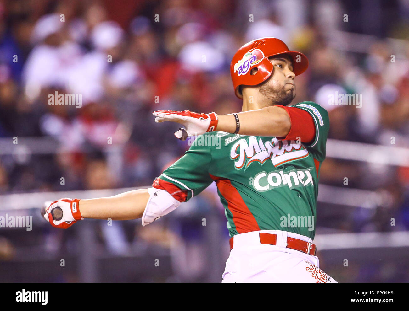 Actions of the Caribbean Series baseball game with the match of