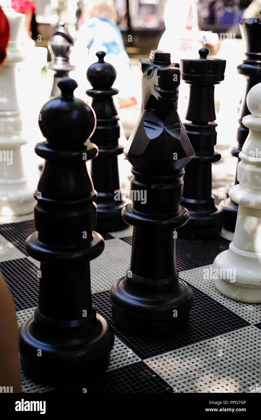 Chess Game in a Street Open Competition. Stock Image - Image of wood,  challenge: 279429957