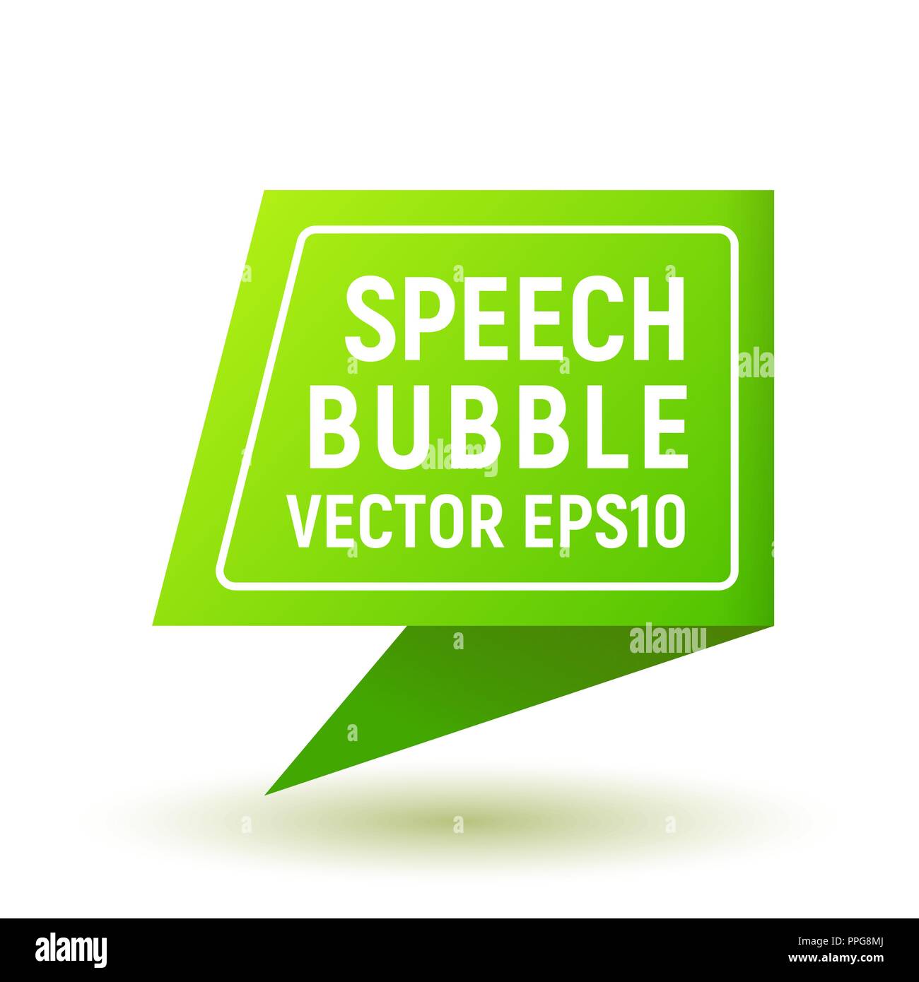 Bubble speech green. Vector illustration. 3d icon Stock Vector Image ...
