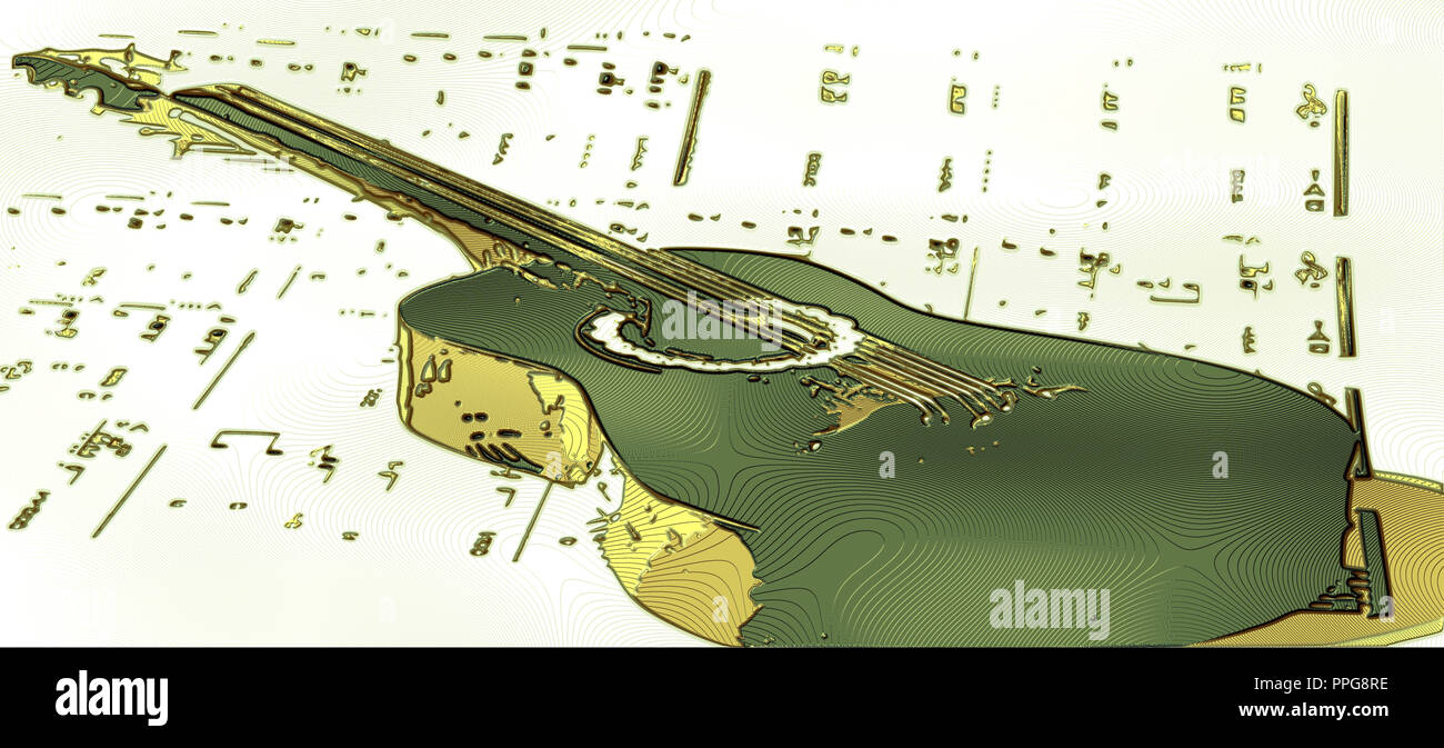 music us throughout life,guitar and musical notes Stock