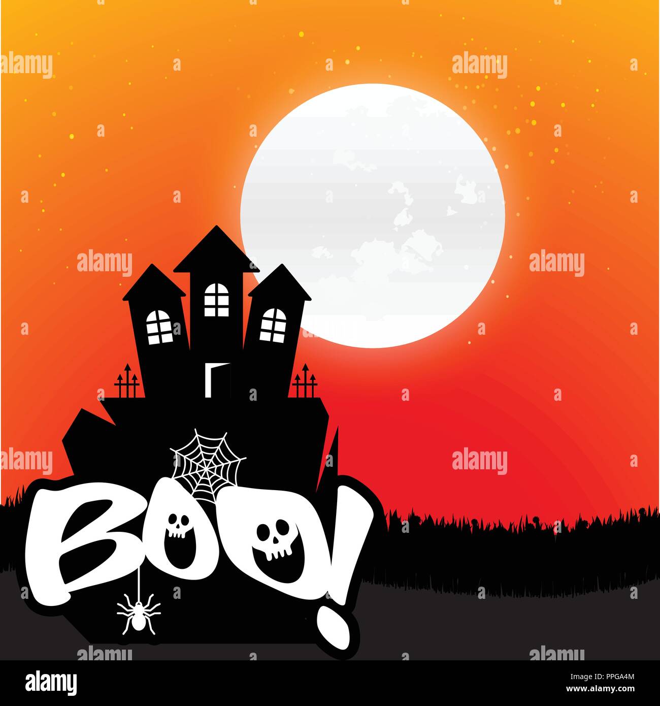 Happy Halloween scary Night background Stock Vector Image & Art - Alamy