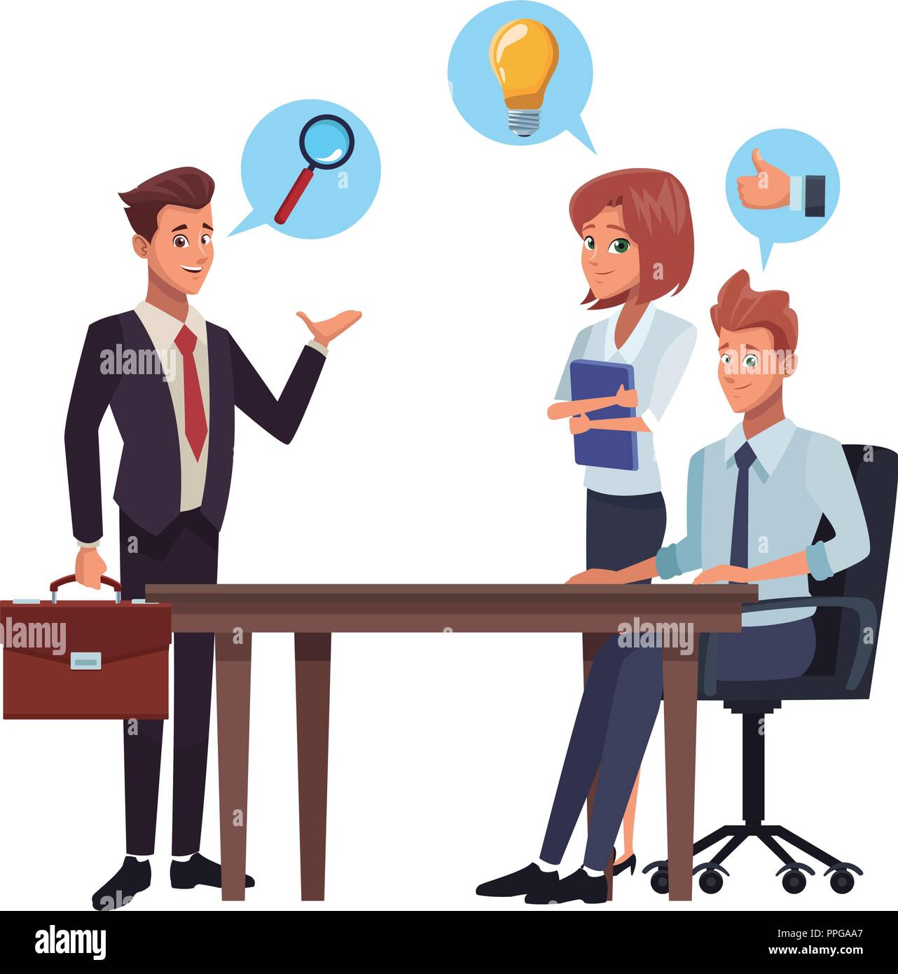 Business meeting cartoon Stock Vector Image & Art - Alamy