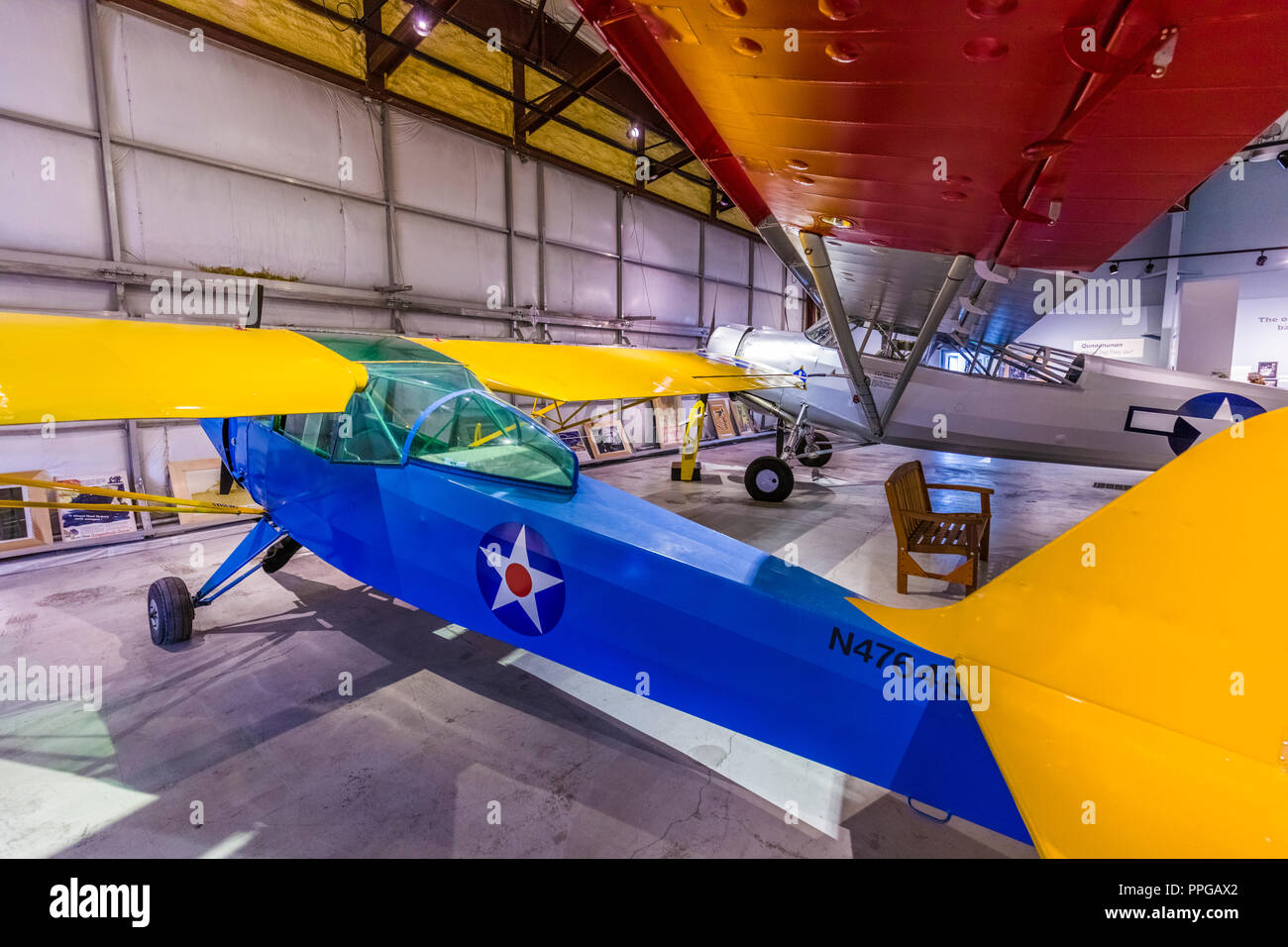 Interior views of the Alaska Aviation Museum located on Lake Hood in Anchorage Alaska Stock Photo