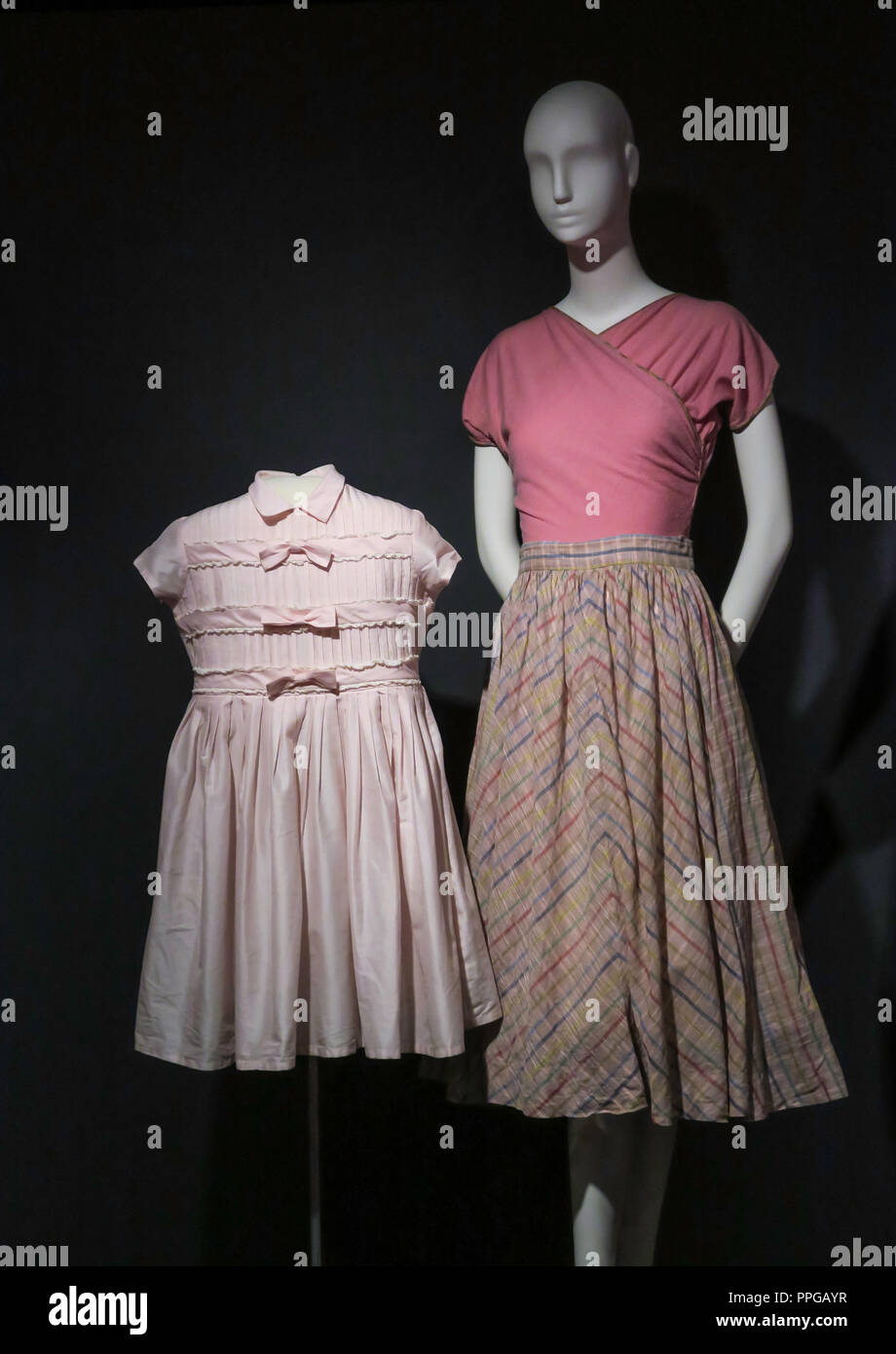 'Pink: The History of a Punk, Pretty, Powerful Color' Exhibition at the Fashion Institute of Technology, NYC, USA Stock Photo