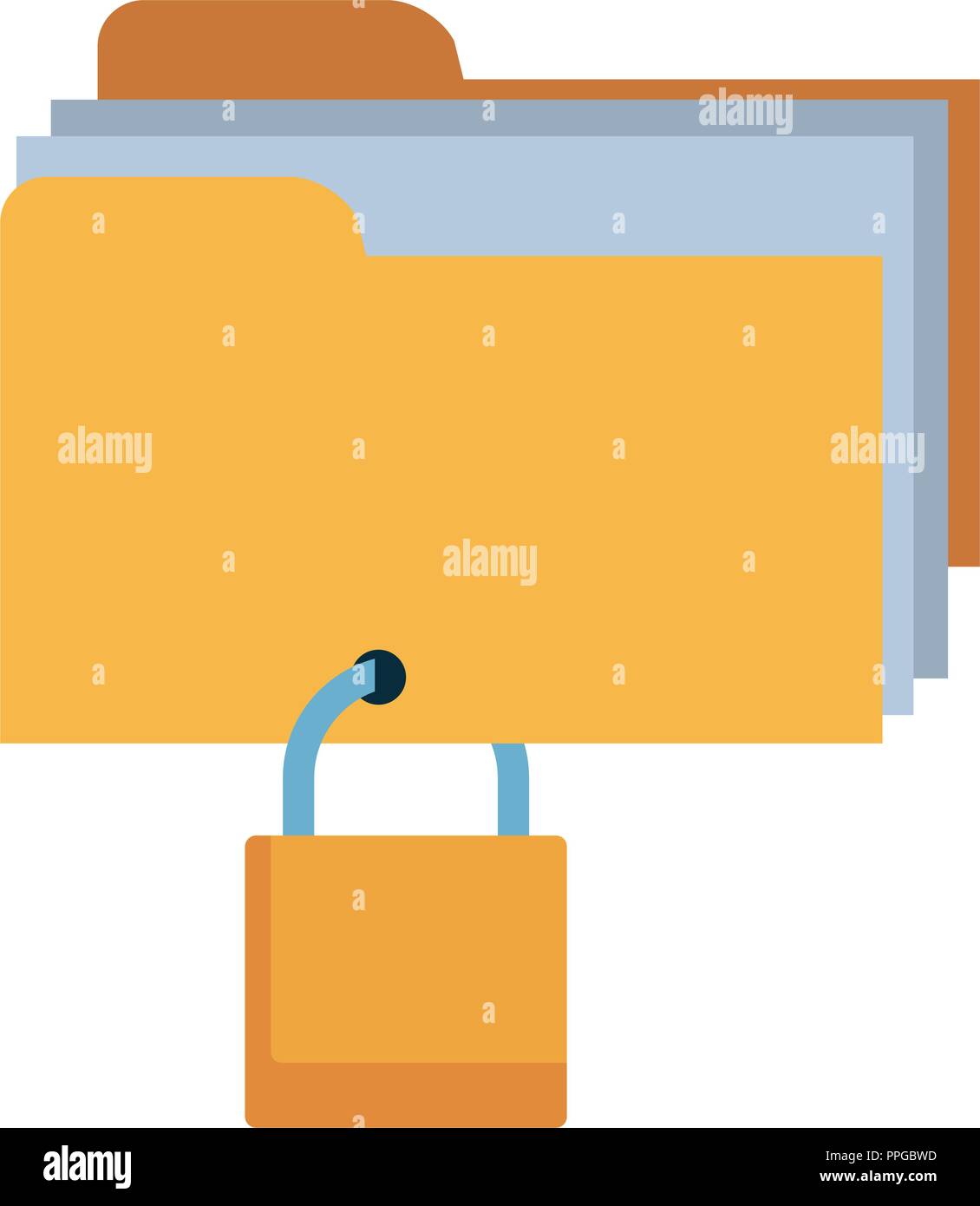 Folder with padlock Stock Vector Image & Art - Alamy