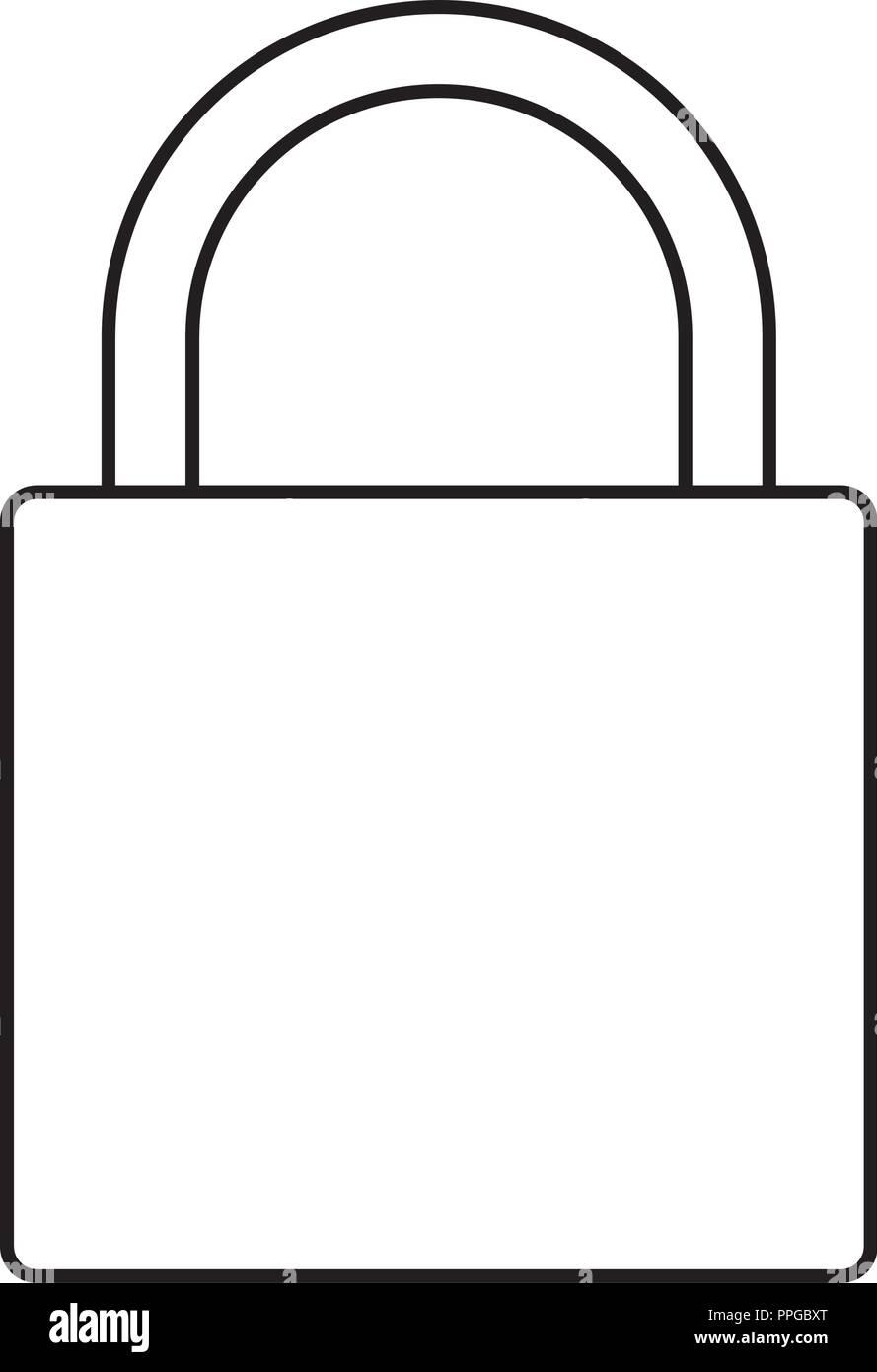 Padlock security symbol in black and white Stock Vector Image & Art - Alamy