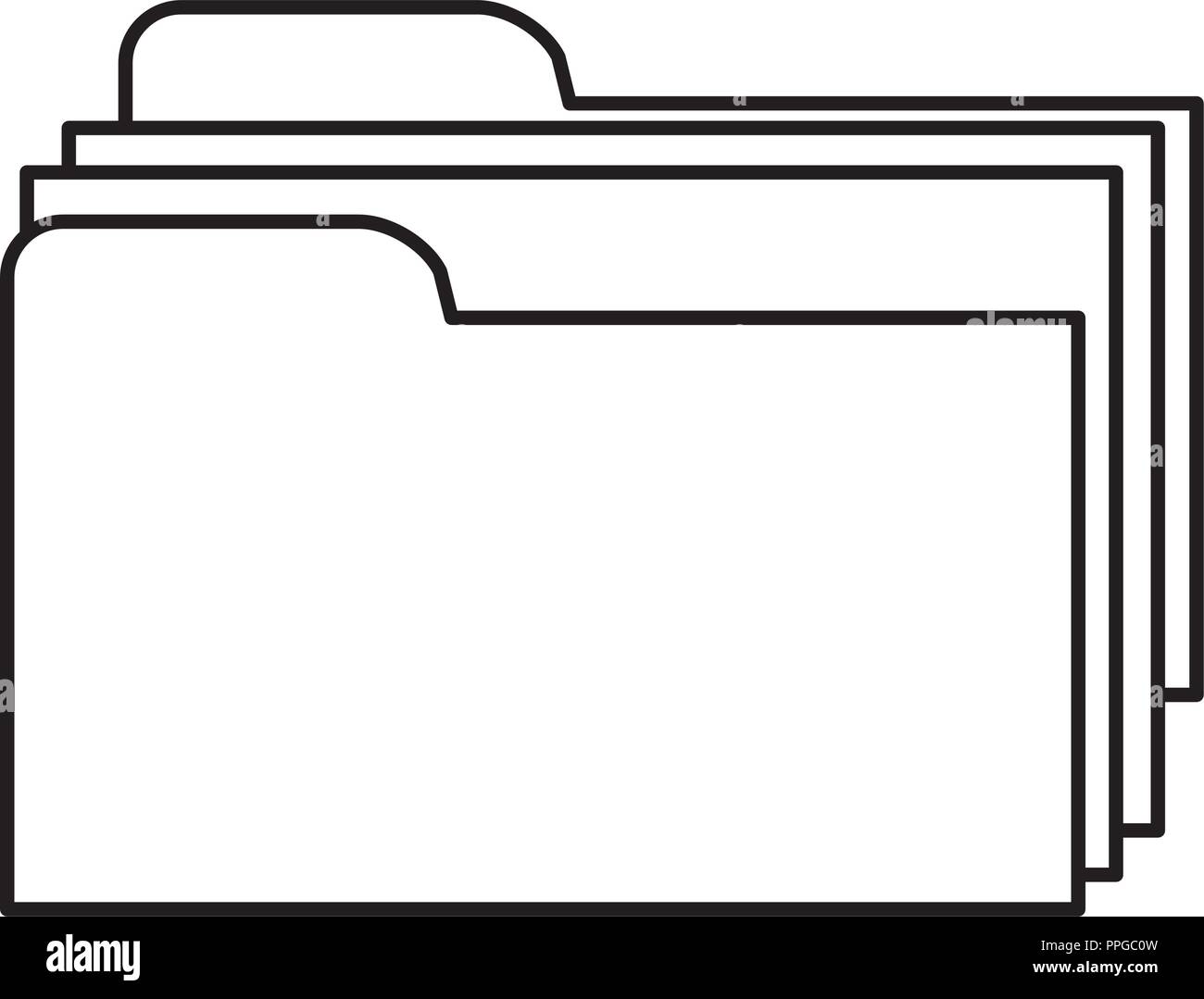 Folder file symbol in black and white Stock Vector Image & Art Alamy