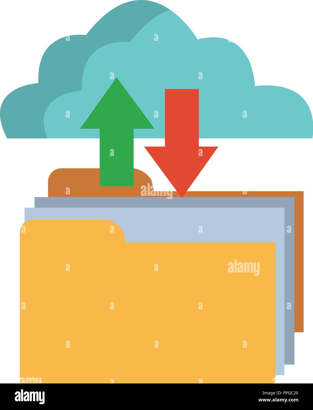 Cloud computing and folder Stock Vector Image & Art - Alamy